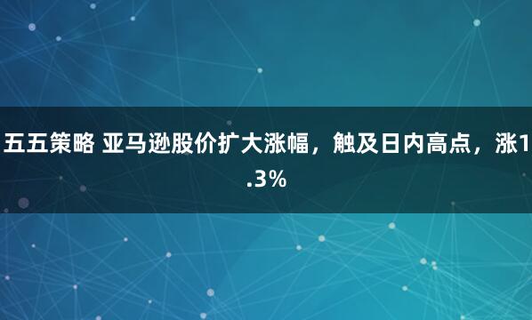 五五策略 亚马逊股价扩大涨幅，触及日内高点，涨1.3%