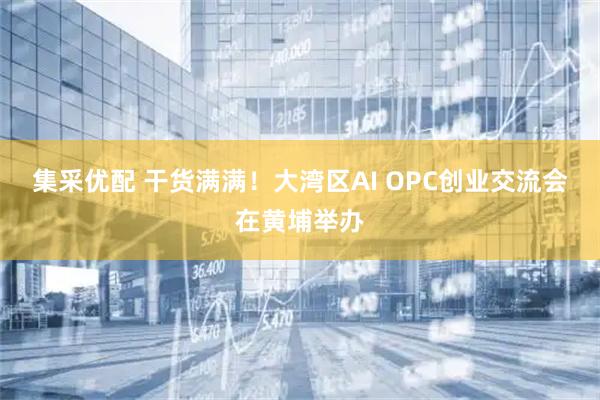 集采优配 干货满满!大湾区AI OPC创业交流会在黄埔举办